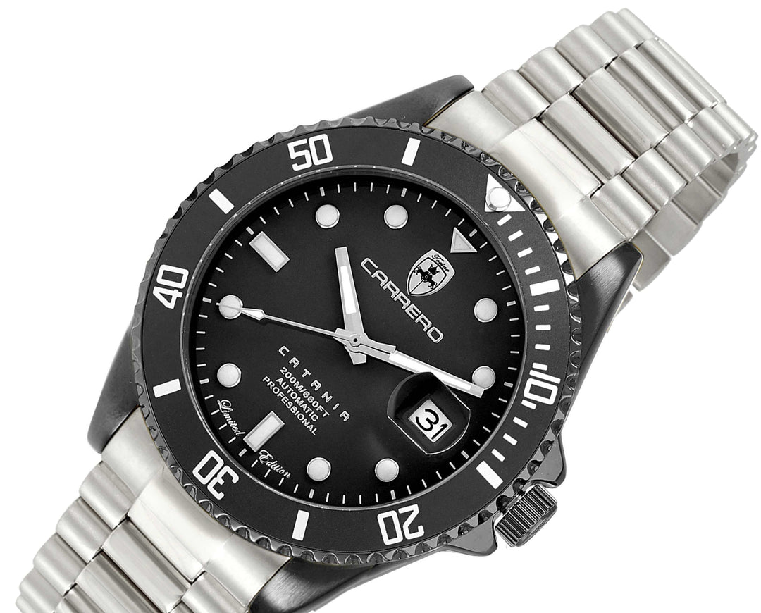 Catania-PD Black Dial / Steel Bracelet Black Dial