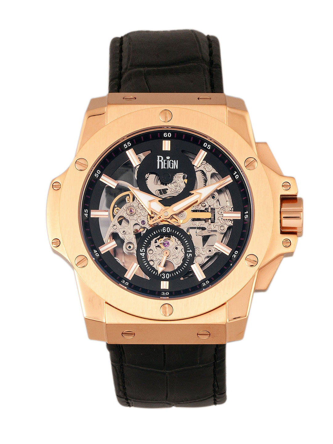 Commodus Rose Gold/Black | Black Dial