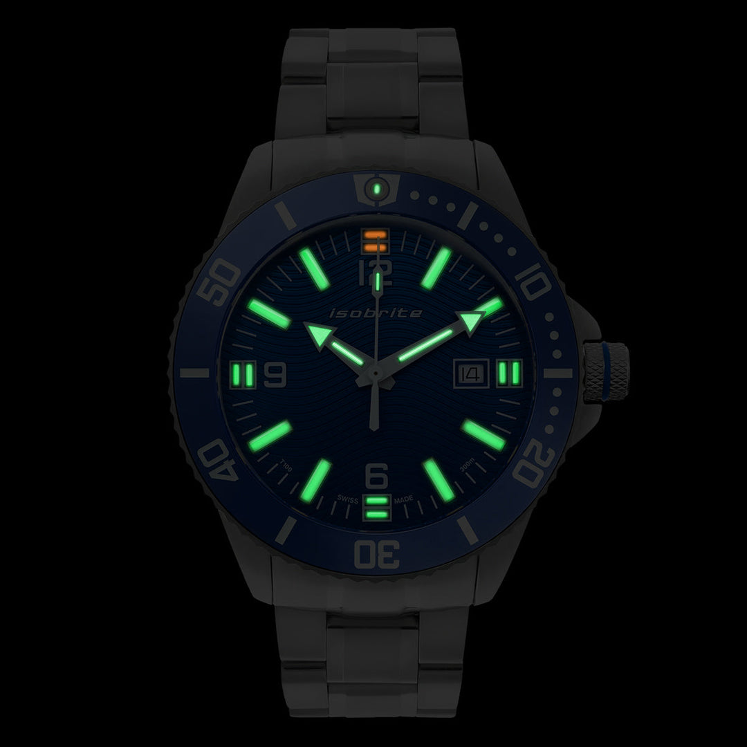 Naval Series T100 Tritium Markers Blue Dial
