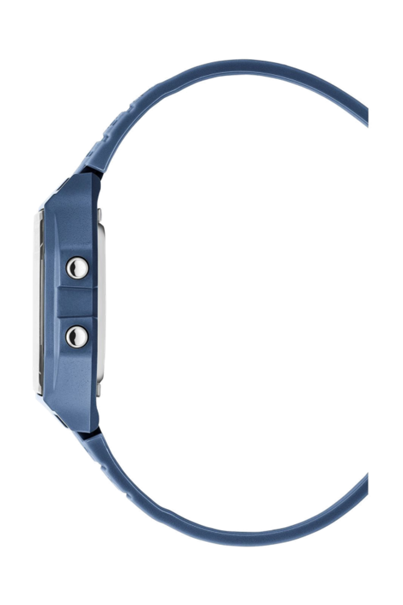 Gridline Digital Gray Dial / Blue-Gray Silicone Strap Gray Dial