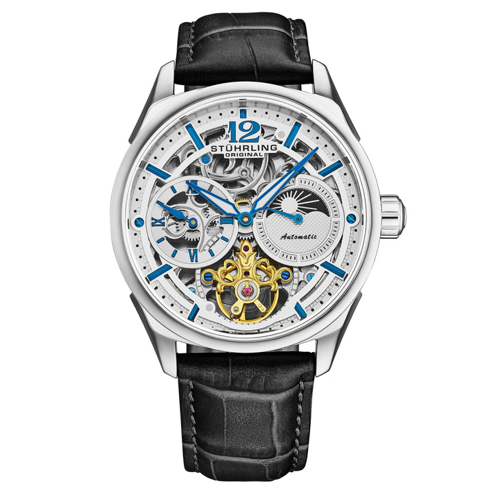 Legacy Automatic Skeleton Silver/ Black | Silver / Blue Dial