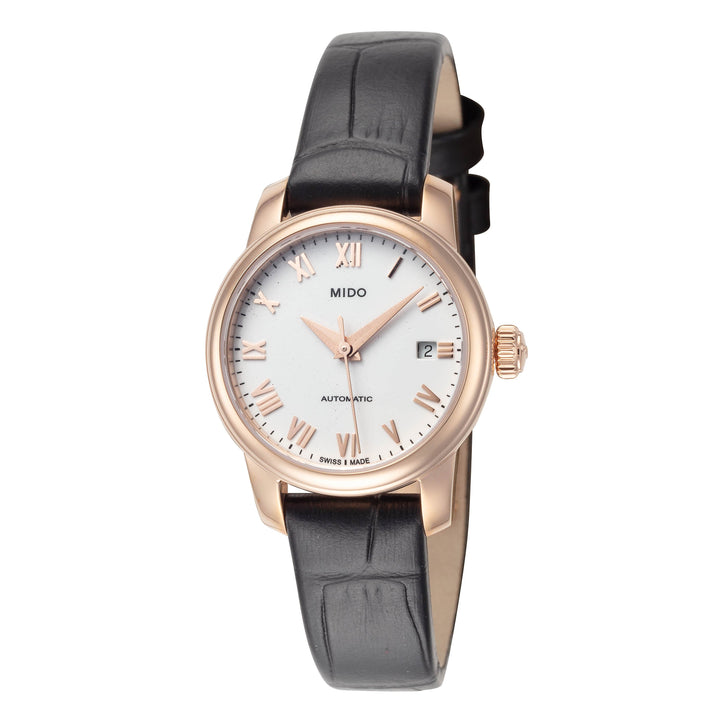 Baroncelli II 25mm / White / Black | White Dial