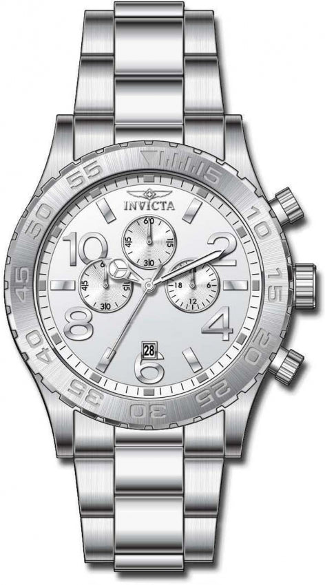 Specialty Chronograph Silver Dial / Silver Stainless Steel Bracelet Silver Dial