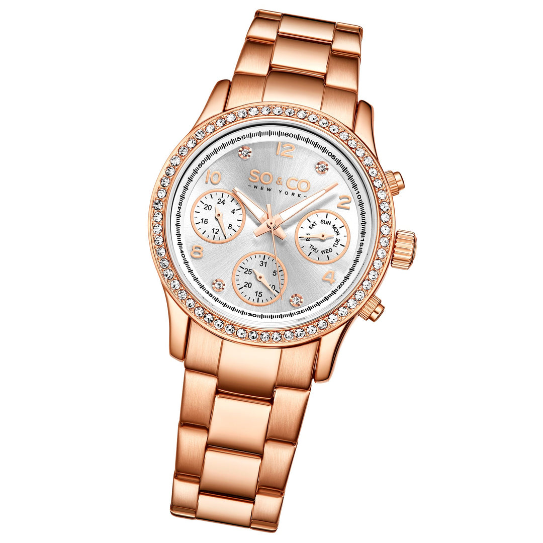 Madison-5567.4 Rose Gold/Stainless Steel | Silver Dial