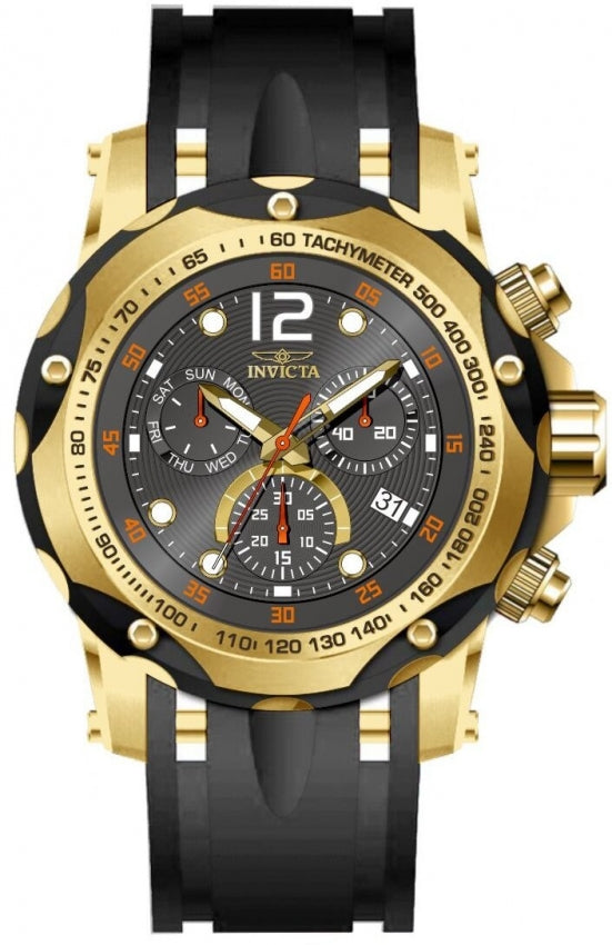Speedway Men Black Dial / Black Silicone Strap Black Dial