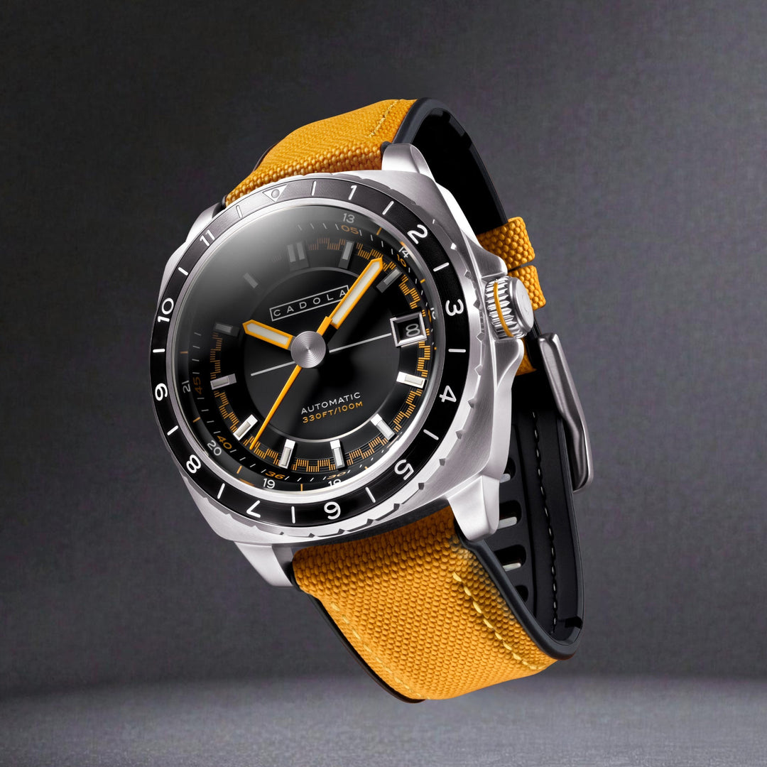 Overdrive Automatic Black / Yellow Canvas Black Dial