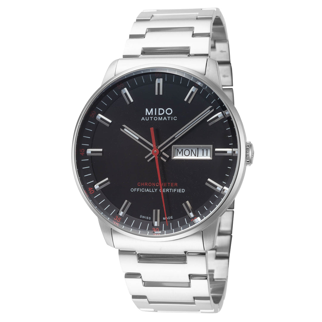 Commander II 40 mm / Black / Silver Black Dial