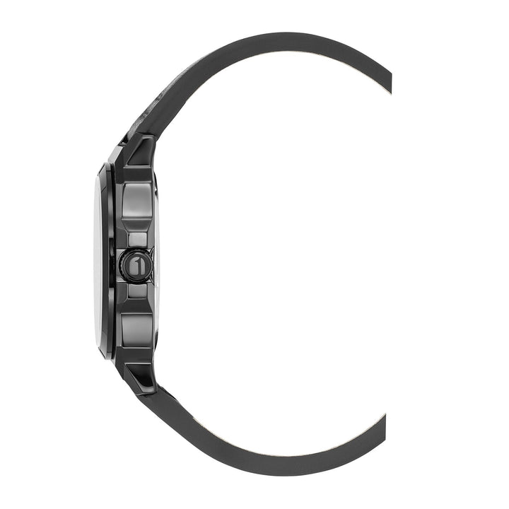 Cube Blue Dial / Black Leather Strap Blue Dial