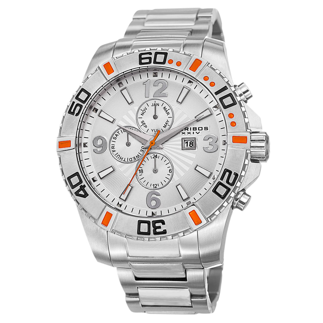 SILVER-TONE MEN'S WATCH Silver