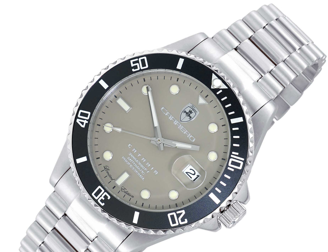 CATANIA -PD SILVER TONE/BROWN-BLACK | Brown Dial
