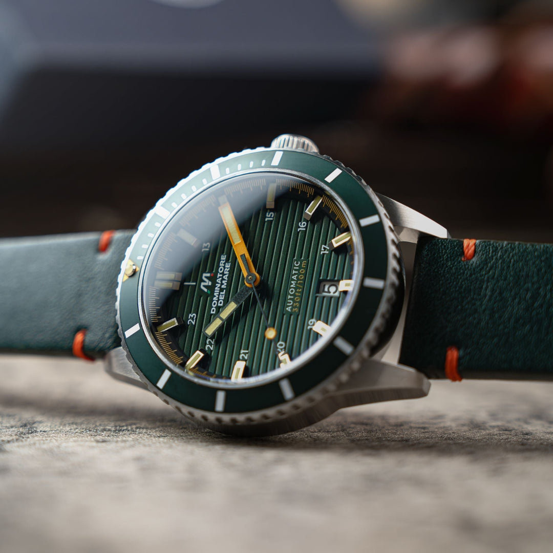 SCILLA AUTOMATIC GREEN / Leather | Green Dial