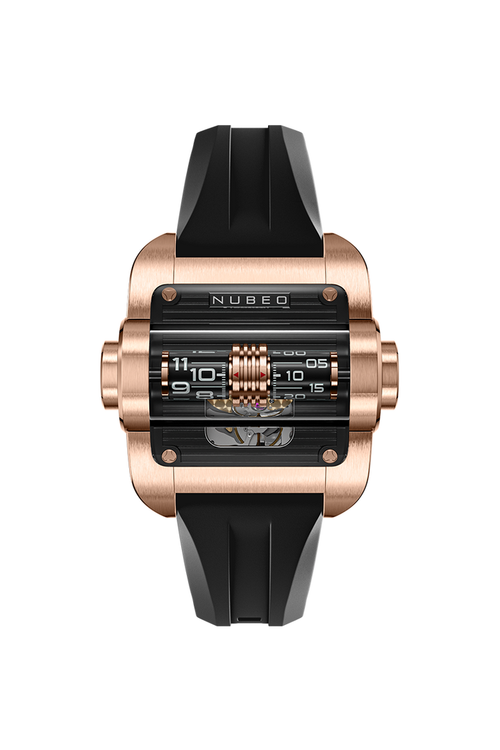 Continuum Automatic Rose Gold / Black Rubber Black Dial