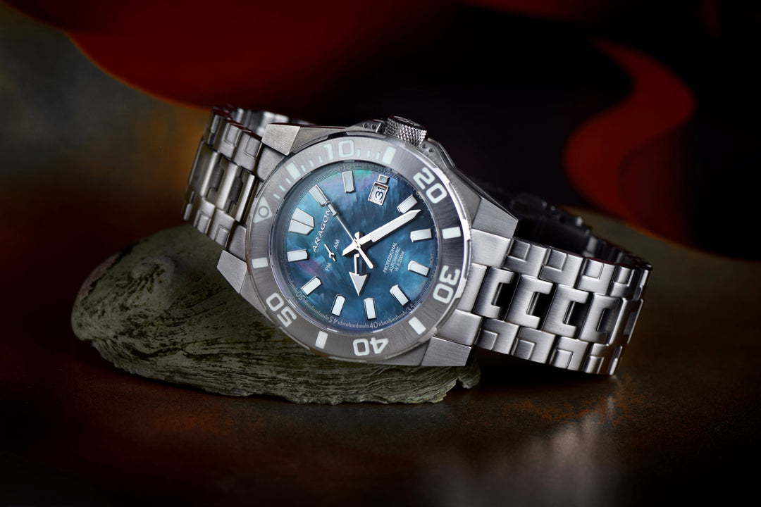 Silverjet AM/PM NH37 Automatic Black Mother of Peal Dial | Black Mother of Pearl