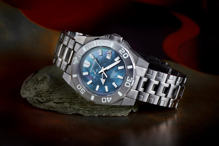 Silverjet AM/PM NH37 Automatic Black Mother of Peal Dial | Black Mother of Pearl