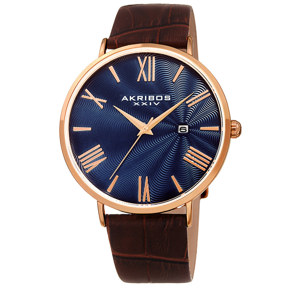 AK1041RGBU-Casual Brown/Leather | Blue Dial