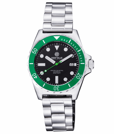 Master 1000 Retro Collection 44mm Black / Green Stainless | Black Dial