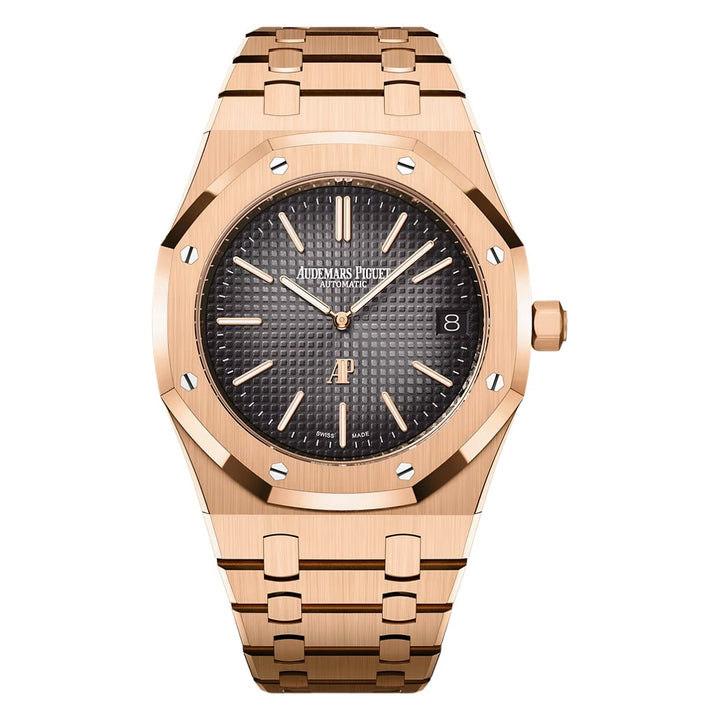 Audemars Piguet ROYAL OAK 39MM GREY DIAL 18K PINK GOLD JUMBO EXTRA-THIN Ref. 16202OR.OO.1240OR.02 MENS WATCH