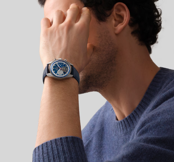 Chronomaster Original Blue/Blue Calf Leather Blue Dial