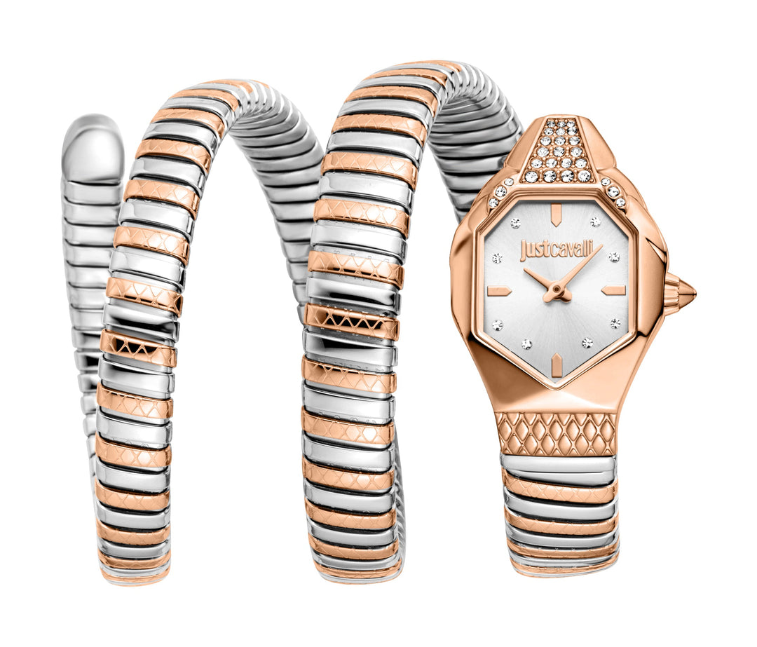 Snake 22mm / Silver / Silver and Rose Gold Silver Dial