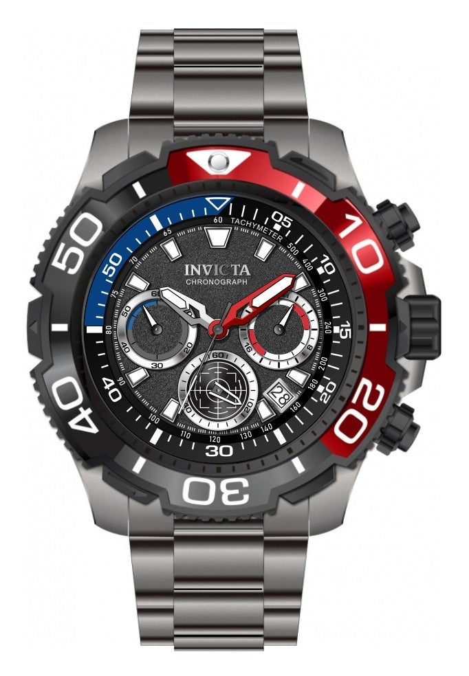 Invicta 48mm / Red / Grey | Black Dial