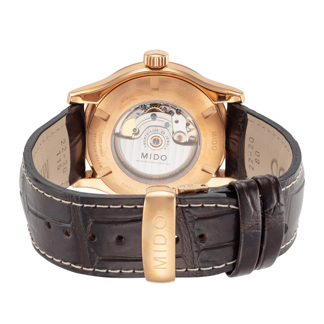 Mido 42mm / Brown / Silver | Silver Dial