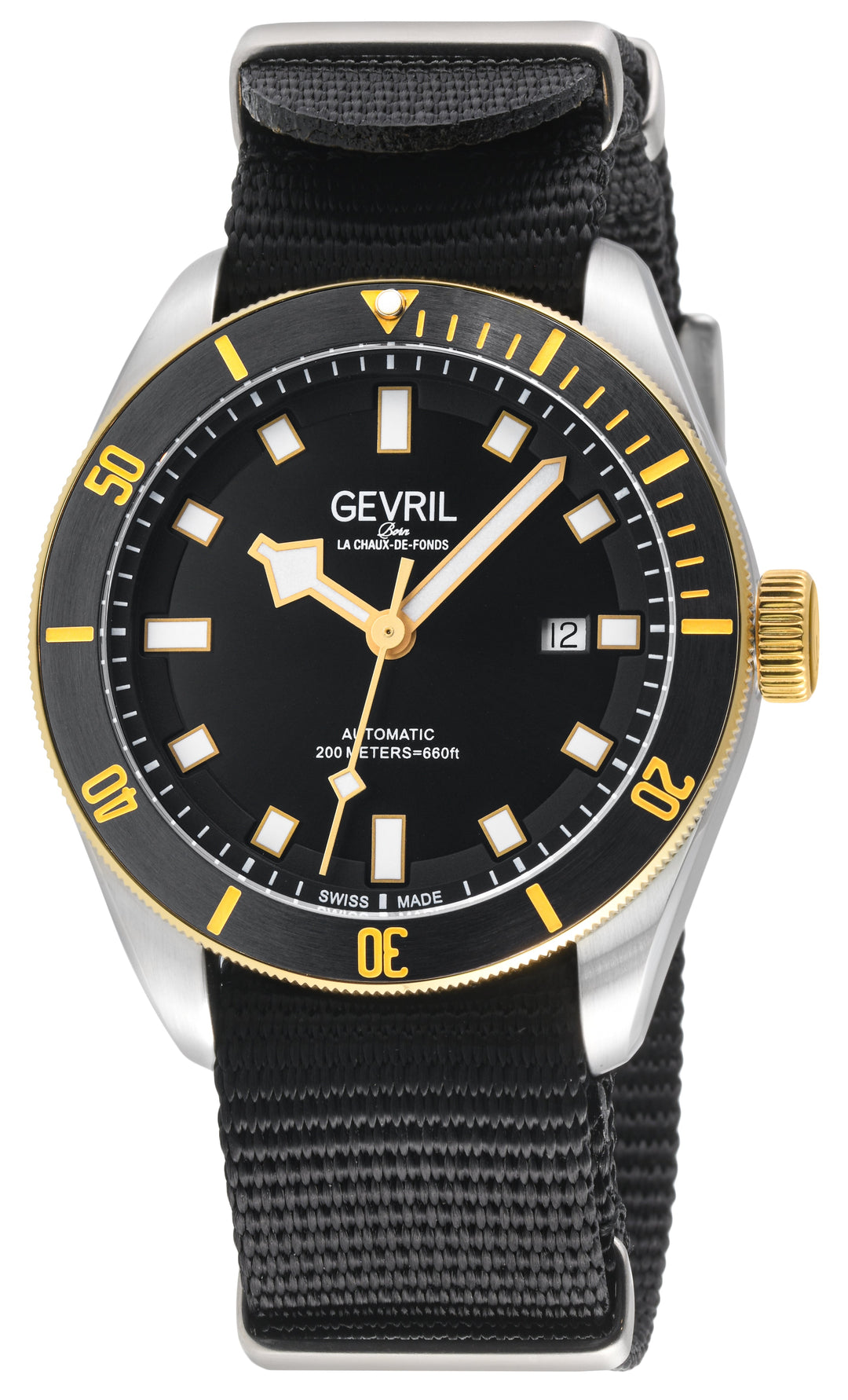 Yorkville Gevril Men's Yorkville Black Dial Sellita SW200 Swiss Automatic Rotati