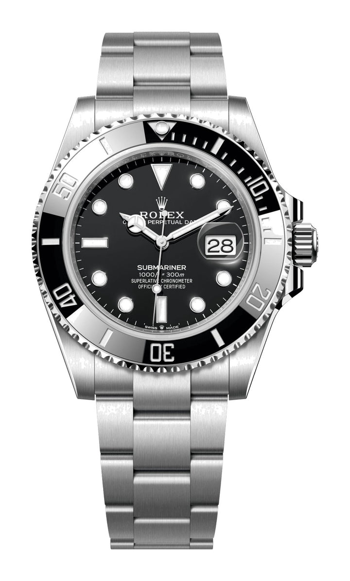 Rolex Steel Submariner Date Watch - Black Dial