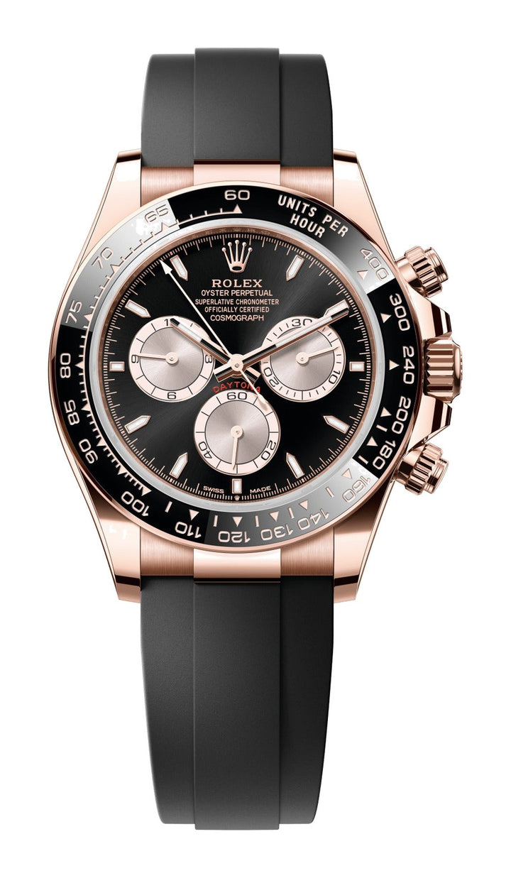 Rolex - Daytona - Black Dial 18K Rose Gold Oyster Bracelet