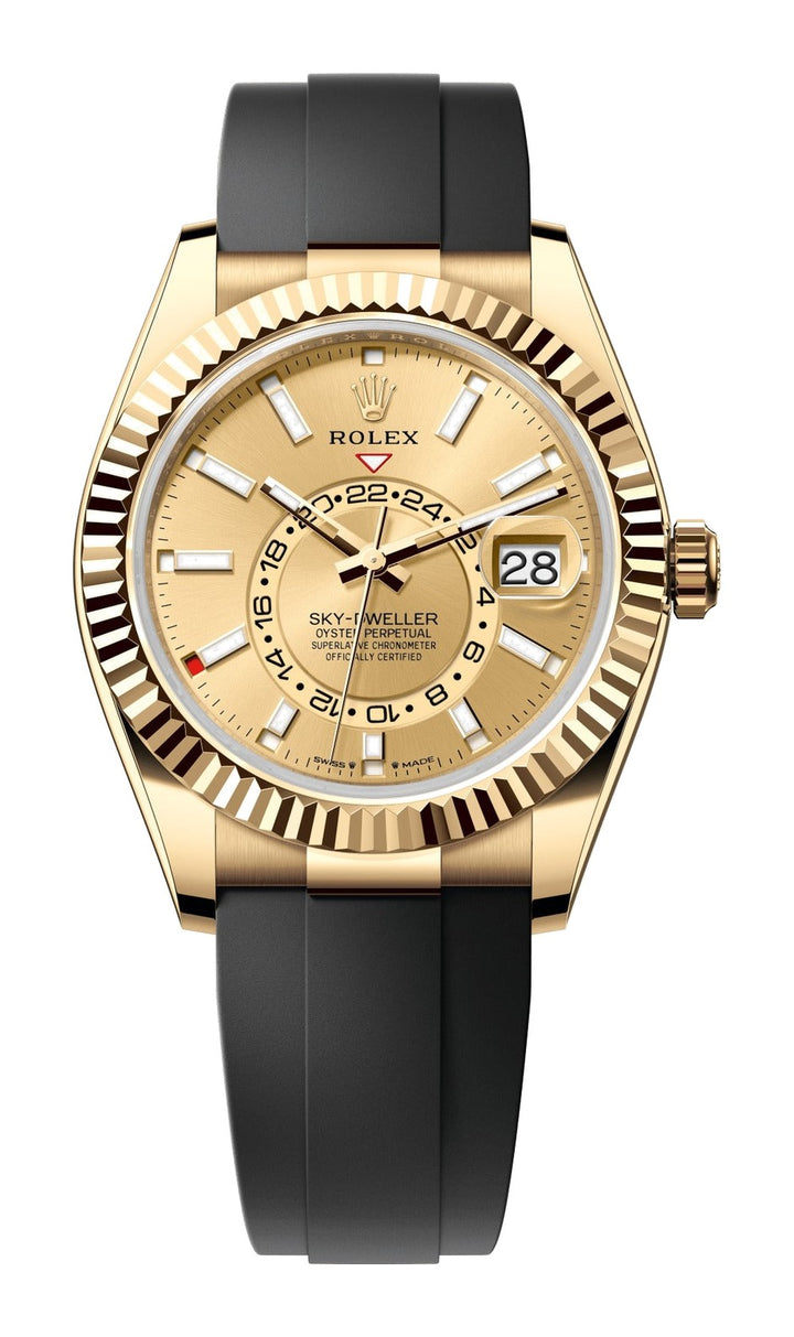 Rolex - Sky-Dweller - Champagne Dial 18K - Command Bezel - Oysterflex Bracelet