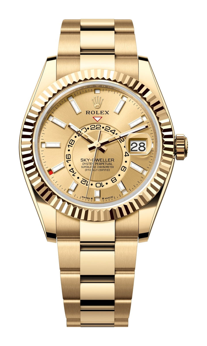 Rolex - Sky-Dweller - Champagne Index Dial - 18K Yellow Gold - Oyster Bracelet 2023
