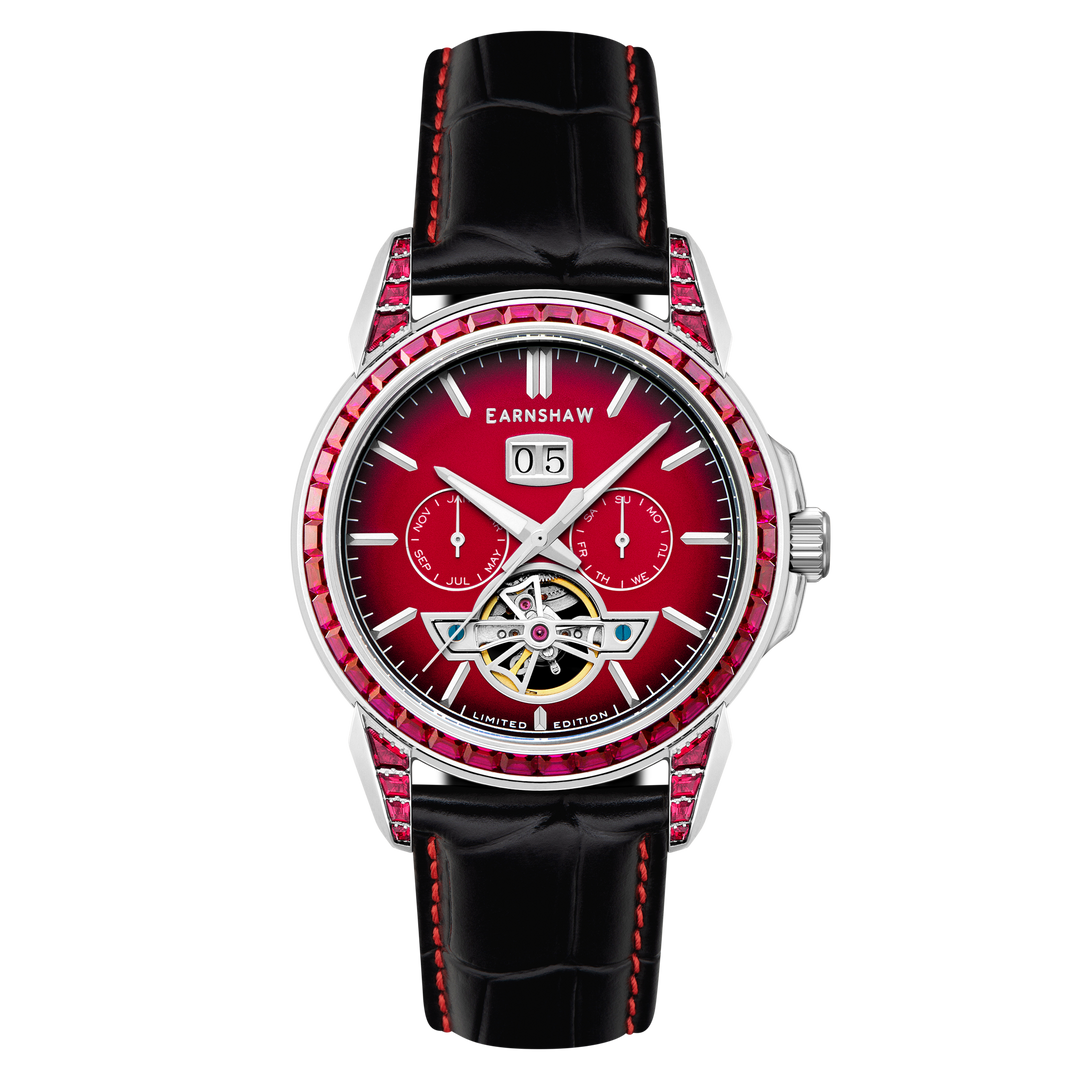 Nobility Nawab Grand Date Calendar Open Heart Automatic Limited Edition Red / Ge