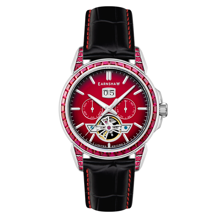 Nobility Nawab Grand Date Calendar Open Heart Automatic Limited Edition Red / Ge