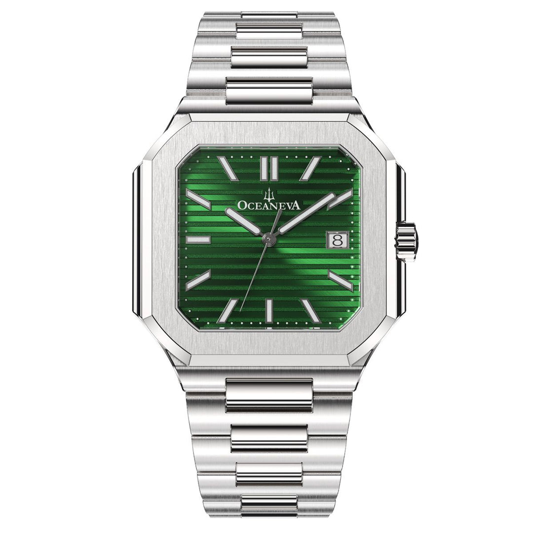 Tenuis Ultra-Thin Automatic Watch – Green/Silver