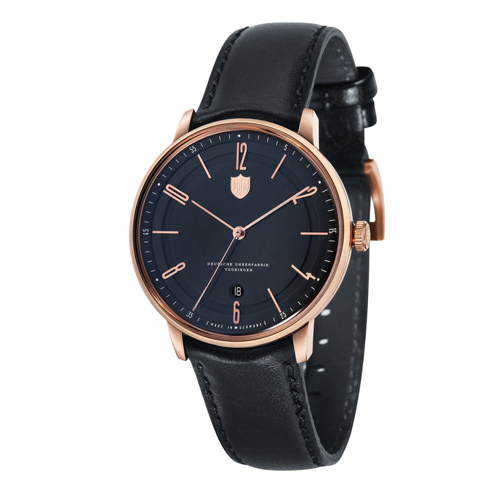 Bayer Swiss Automatic Black Band, Black Dial, RG Case