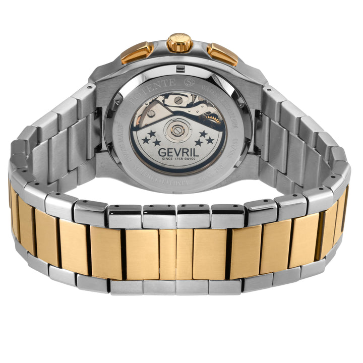Potente - Chronograph Swiss Automatic Chronograph, SS Case, White Dial, SS/IPYG 