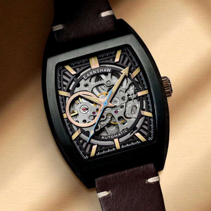 Heritage Wellington Skeleton Automatic Grey / Genuine Leather | Grey Dial