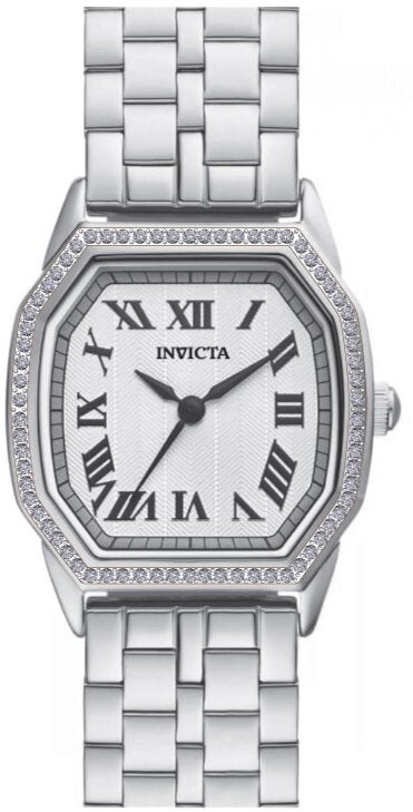 Wildflower Lady Silver-Tone Dial With Crystal Bezel / Stainless Steel Bracelet S