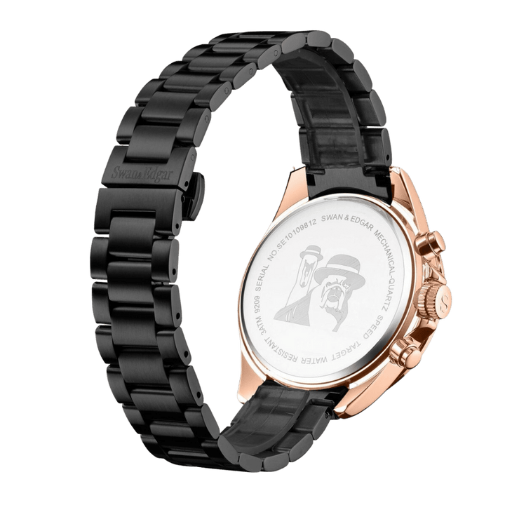 Speed Target Mechanical Quartz Black Target-Pattern Dial / Black Stainless Steel