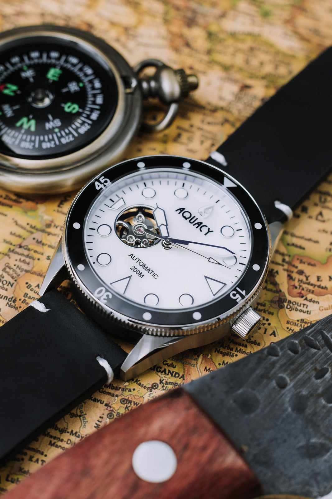 Automatic Seiko NH38 Cave Diver White Mother of Pearl Dial | Mother of Pearl Dia