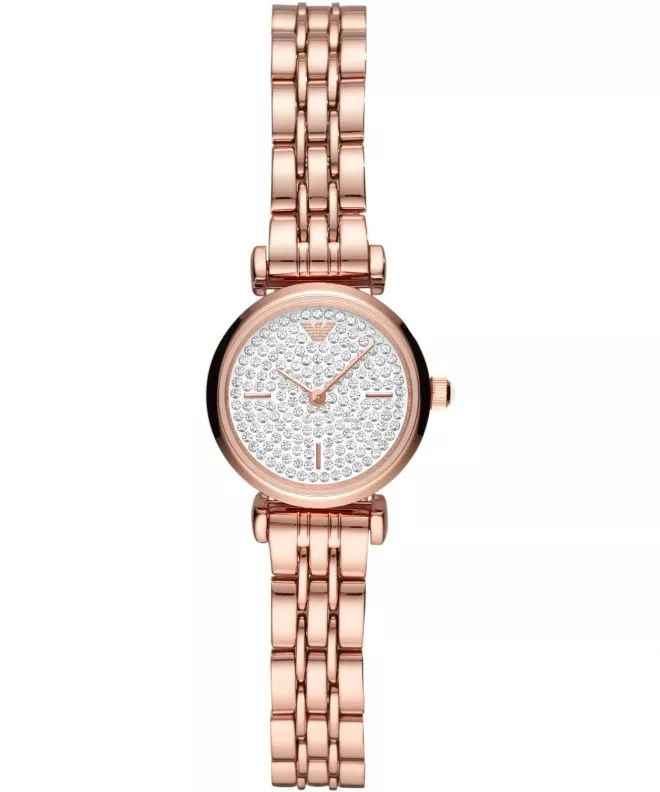 Gianna T-bar Crystal Pave White Dial / Rose Gold-Tone Stainless Steel Bracelet W