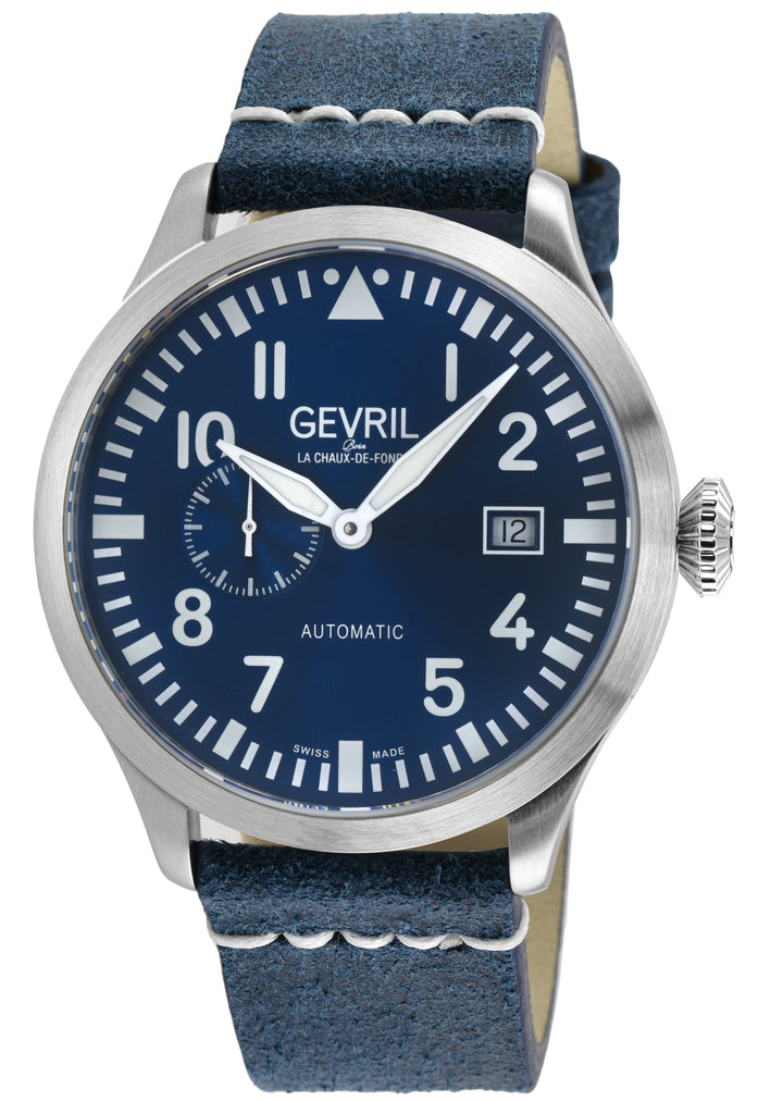 Vaughn Swiss automatic SA110, Blue Dial, Blue Handmade Leather Strap | Blue Dial