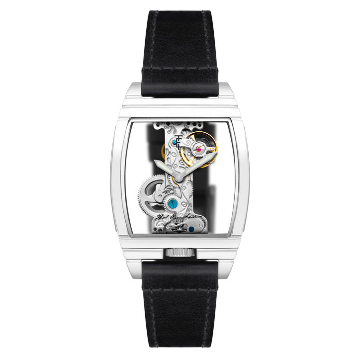 Discovery Wolver Bridge Mechanical Black & Silver / Genuine Leather | Transparen