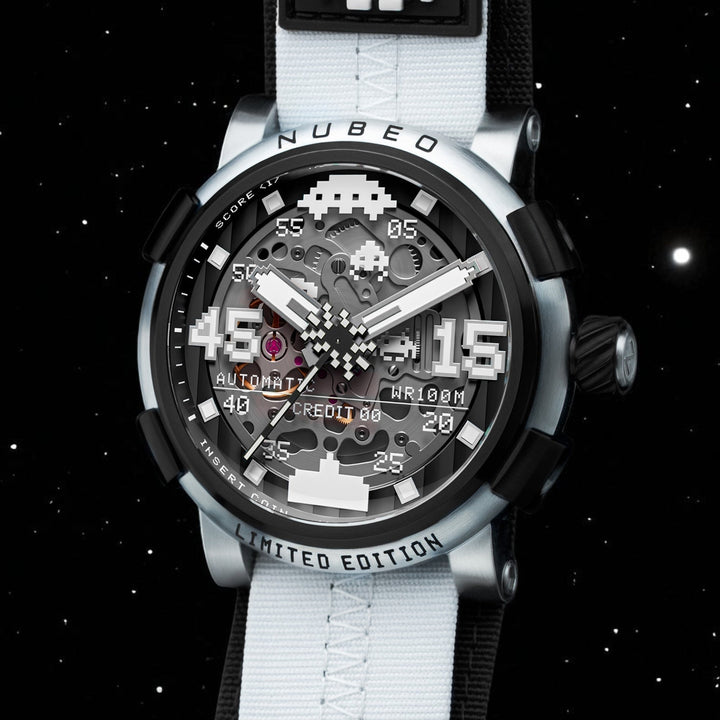 Orion Automatic Space Invaders Limited Edition Black / Stainless Steel Black Dia