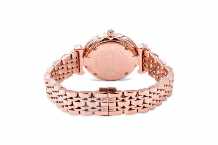 Classic Gray Mother-Of-Pearl Dial / Rose Gold-Tone Stainless Steel Bracelet Moth