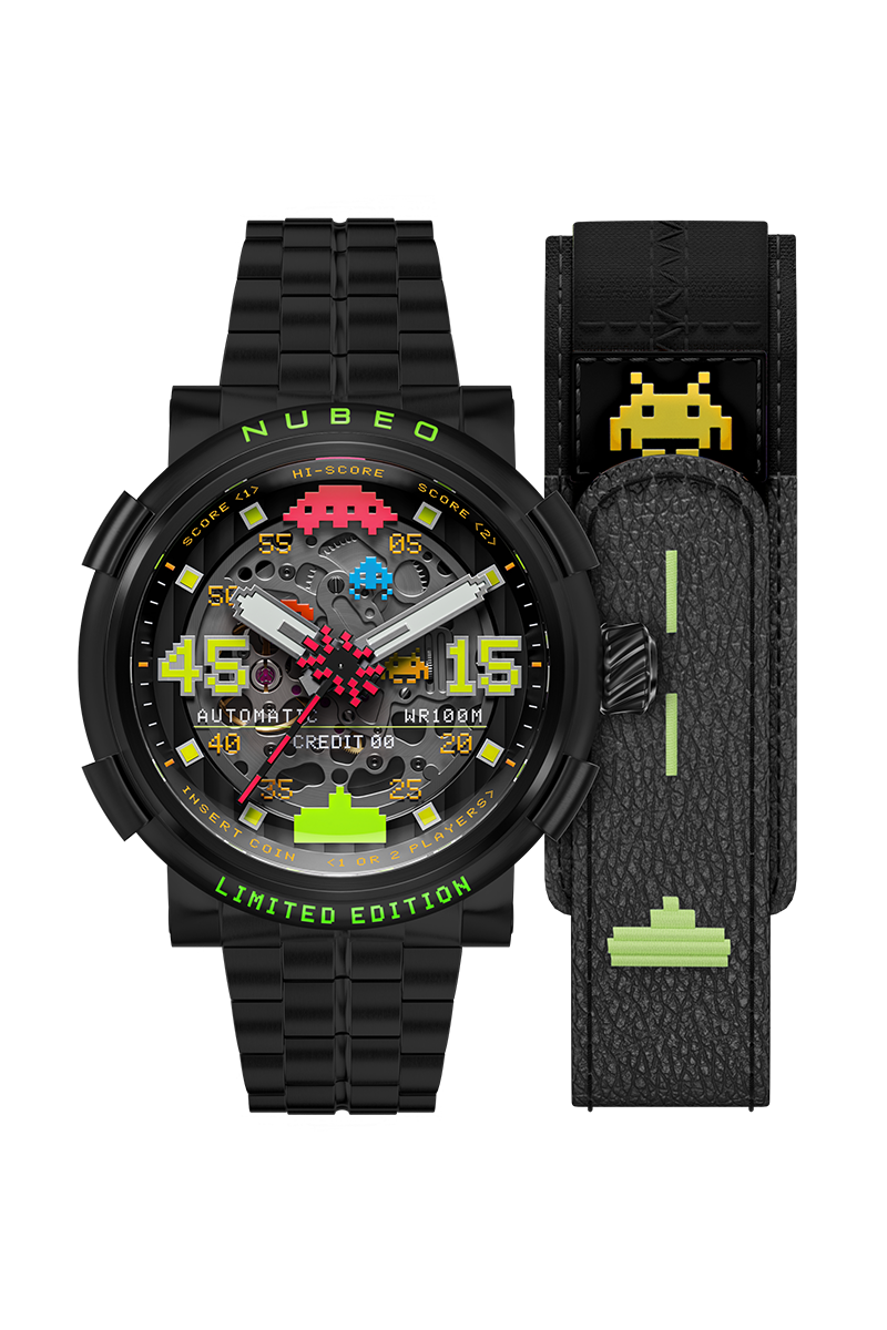 Orion Automatic Space Invaders Limited Edition Black / Stainless Steel | Black D