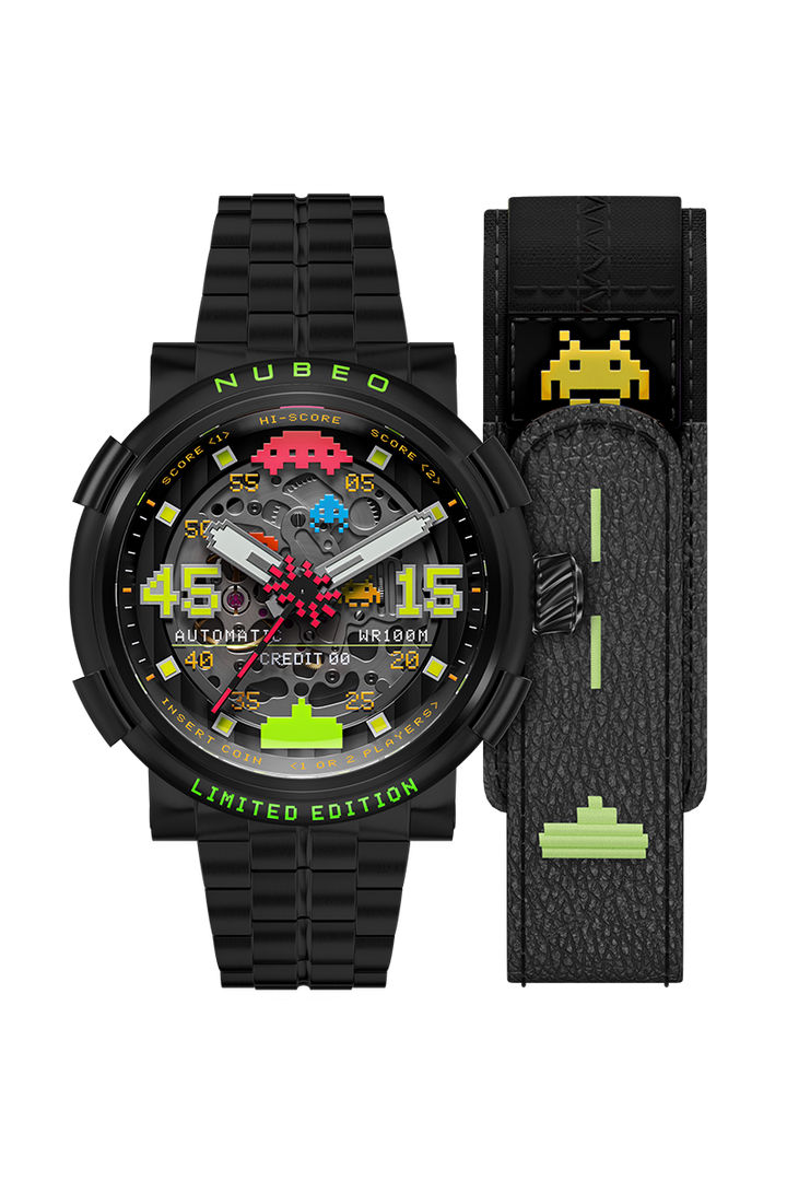 Orion Automatic Space Invaders Limited Edition Black / Stainless Steel | Black D