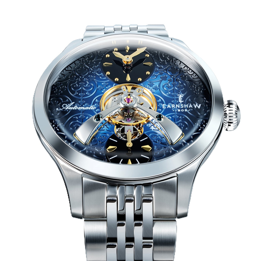 Dalton Fume Blue  / Silver Stainless Steel Bracelet Blue Dial