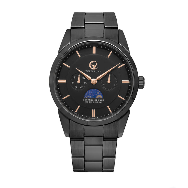 VENTANA DE LUNA BLACK W. ROSE GOLD DIAL | Black Dial