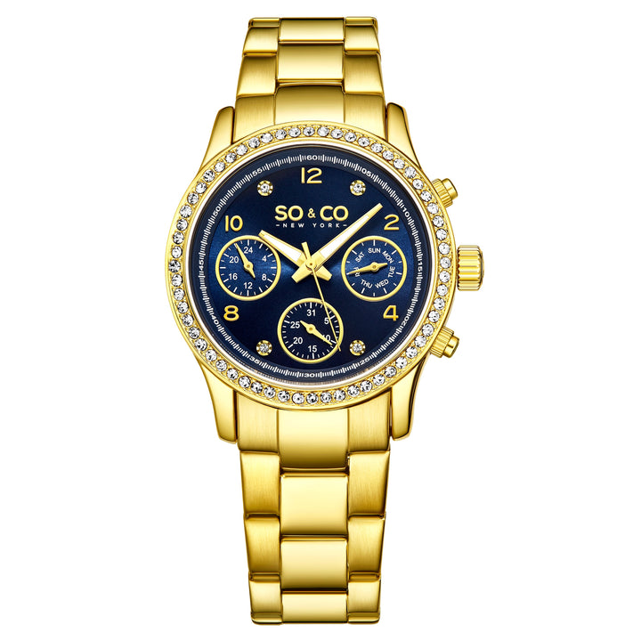 Madison-5567.3 Gold/Stainless Steel | Blue Dial