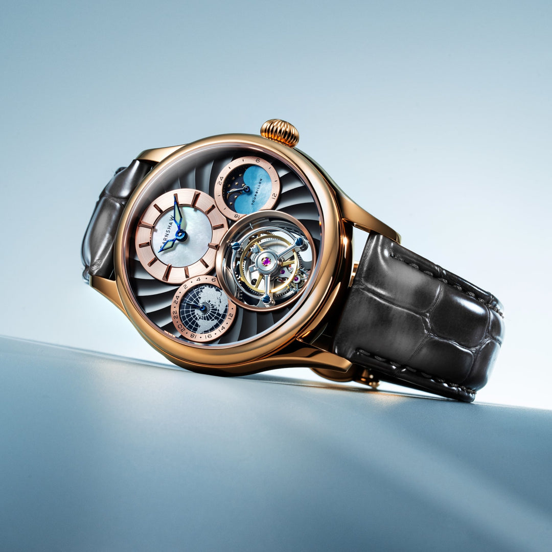 Celestial Huggins Tourbillon Mechanical Limited Edition Grey / Genuine Leather |
